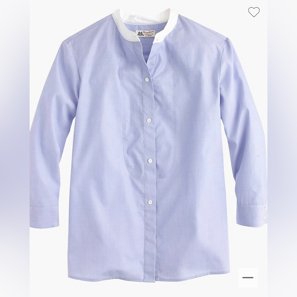 NWOT Thomas Mason for J.Crew Collarless Shirt